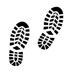 Shoe Prints SVG Hiking Boot Sole Walking Foot Prints Printable Clipart ...