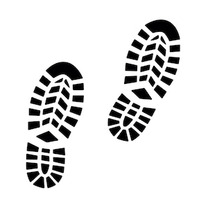 Shoe Prints SVG Hiking Boot Sole Walking Foot Prints Printable Clipart ...