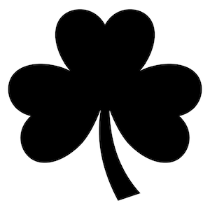 Trèfle SVG, silhouette trèfle, clipart Saint-Patrick, trèfle coupe fichier, trèfle PNG, contour trèfle, sticker trèfle, usage commercial