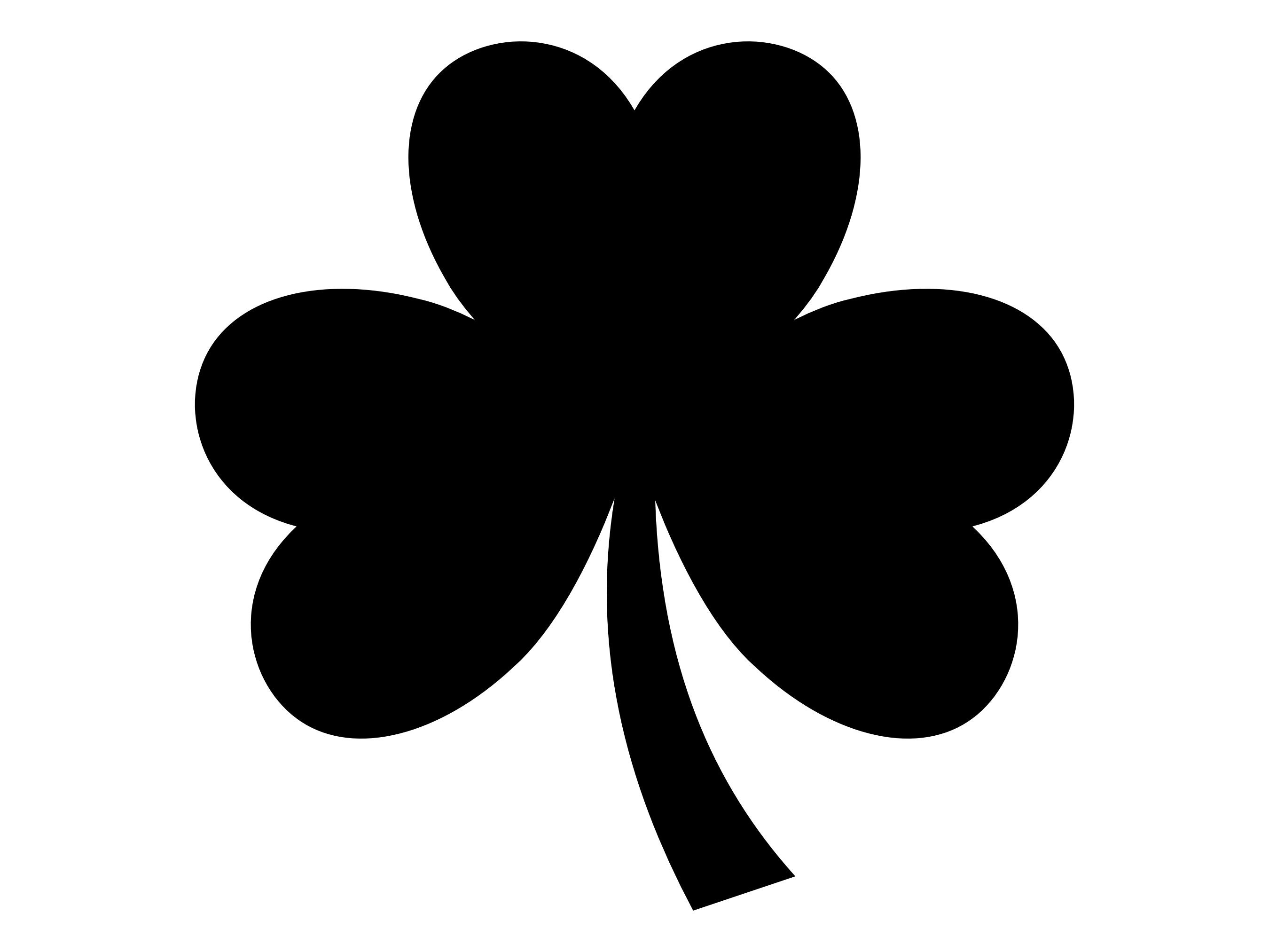 Clover SVG Shamrock Silhouette St Patricks Day Clipart - Etsy