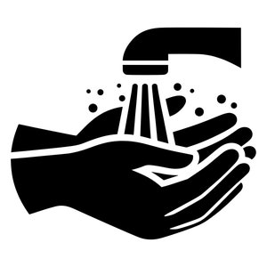Lavaggio delle mani SVG - Lavaggio delle mani Igiene Pulizia delle mani Silhouette Clip Art File tagliato, download immediato, uso commerciale, svg png jpg eps pdf