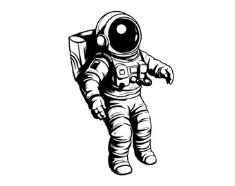 宇宙飛行士 SVG、宇宙飛行士のシルエット、宇宙飛行士のクリップアート、宇宙飛行士のカットファイル、宇宙飛行士のアウトライン、宇宙飛行士のアートワーク、印刷可能、商用利用