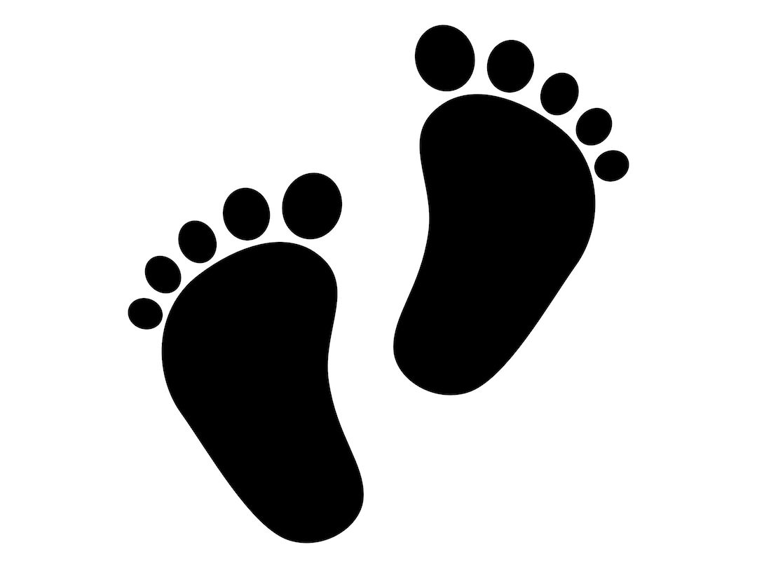 Baby Feet SVG, Baby Footprints Silhouette, Baby Feet Clipart, Baby ...