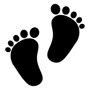 Baby Feet SVG, baby footprints silhouette, baby feet clipart, baby footprints cut file, baby feet PNG,  baby footprints outline