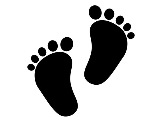 Baby Feet SVG, Baby Footprints Silhouette, Baby Feet Clipart, Baby  Footprints Cut File, Baby Feet PNG, Baby Footprints Outline 