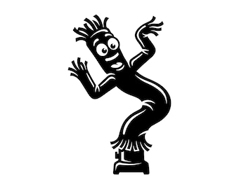 Inflatable Tube Man SVG - Wacky Waving Air Dancer Fly Guy Car Lot Wind Puppet Printable Cut File, Instant Download, Commercial Use