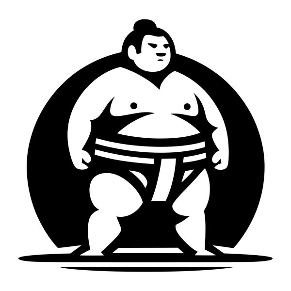 Sumo Wrestler SVG - Japanese Wrestling Sport Printable Clip Art Cut File, Instant Download, Commercial Use, svg png jpg eps pdf