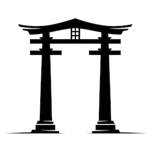 Torii Gate SVG - Traditional Japanese Shinto Shrine Gateway Printable Clip Art Cut File, Instant Download, Commercial Use, png jpg eps pdf