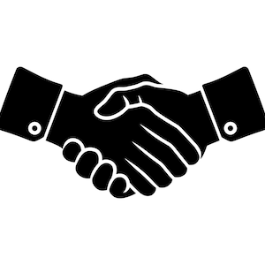 Stretta di mano SVG - Saluto, partnership commerciale, cooperazione, silhouette, clip art, file tagliato, download immediato, uso commerciale, png jpg eps pdf