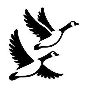 Vol d'oies SVG - migration des animaux de l'oie oiseau de la faune imprimable clip art couper fichier, téléchargement immédiat, usage commercial, svg png jpg eps pdf