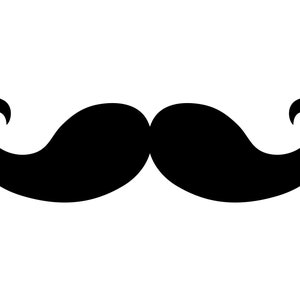 Mustache SVG, moustache silhouette, mustache clipart, moustache cut file, mustache PNG, moustache icon, mustache decal, commercial use