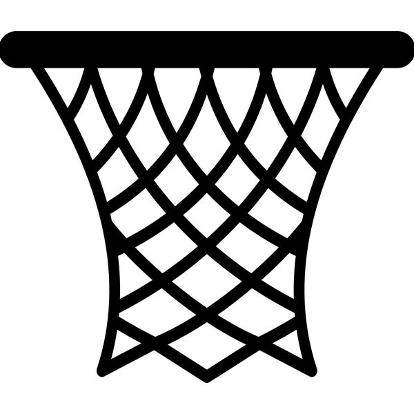 Basketball Hoop SVG, basketball net silhouette, basketball ring clipart, basketball hoop cut file, basketball net PNG, commercial use