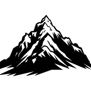 Sommet de la montagne SVG - montagne neige hiver désert imprimable Clip Art coupe fichier, téléchargement immédiat, usage commercial, svg png jpg eps pdf