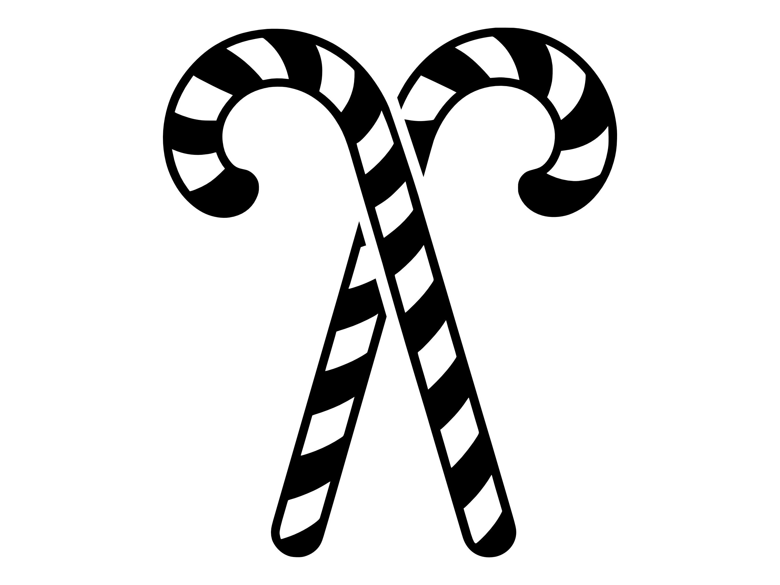 Candy Canes SVG - Christmas Candy Decorative Candy Cane Printable Clip ...