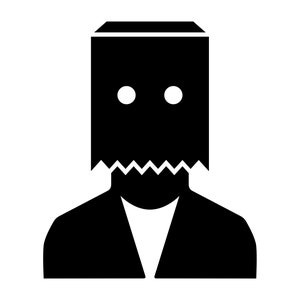 Maska z papierowej torby SVG - Maska na twarz Ukryta tożsamość Anonimowa sylwetka Clip Art Wytnij plik, natychmiastowe pobranie, użycie komercyjne, svg png jpg eps pdf