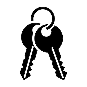 Schlüssel SVG - Schlüsselbund Schlüsselanhänger Haustürschlüssel Sicherheitsschloss Silhouette Clip Art Schnitt Datei, Sofort Download, kommerzielle Nutzung, svg png jpg eps pdf