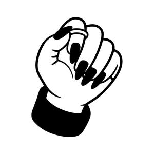 Painted Nails SVG - Manicure Beauty Salon Hand Fingernails Printable Clip Art Cut File, Instant Download, Commercial Use, png jpg eps pdf