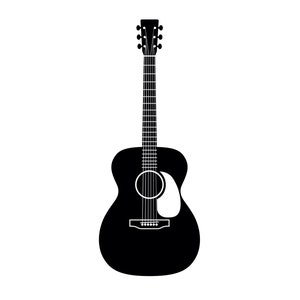 Akoestische gitaar SVG - country volksmuziekinstrument afdrukbare Clip Art Cut-bestand, Instant Download, commercieel gebruik, svg jpg png eps pdf