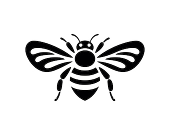 Bee SVG - Honey Bee Insect Bumble Bee Pollinator Wildlife Silhouette Clipart Cut File, Instant Download, Commercial Use, svg jpg png eps pdf