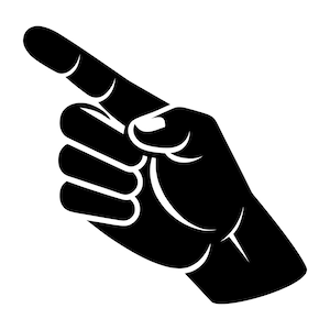 Wijzende hand SVG - aanwijzer vinger handgebaar teken silhouet Clip Art gesneden bestand, Instant Download, commercieel gebruik, svg png jpg eps pdf