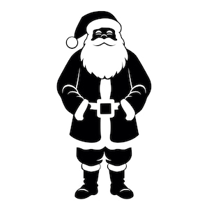 Weihnachtsmann SVG - Weihnachtsmann Santa Anzug Silhouette Clip Art Schnitt Datei, Sofort Download, kommerzielle Nutzung, svg png jpg eps pdf