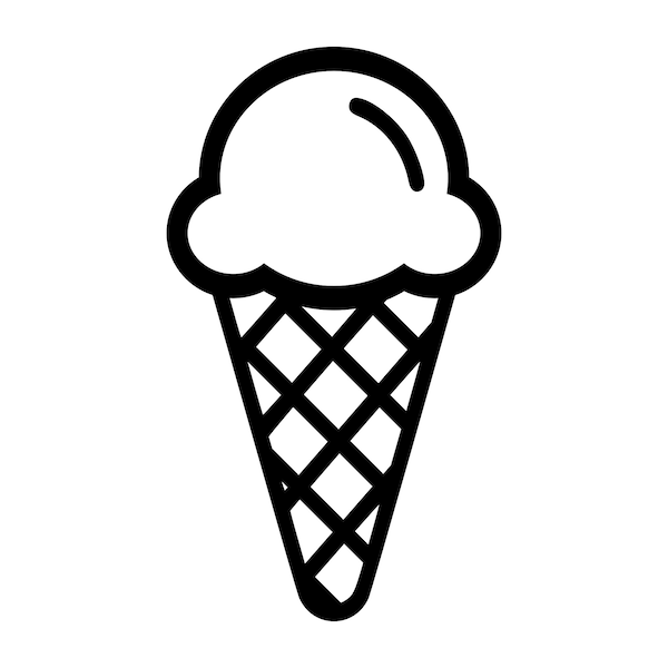 Ice Cream Cone Summer Dessert - Instant Download Digital File Clip Art Vector Design svg, png, jpg, eps, pdf