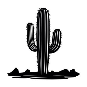Cactus SVG - cactus du désert flore succulentes épineuses Silhouette Clipart couper fichier, téléchargement immédiat, usage commercial, svg jpg png eps pdf