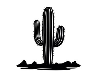 Cactus SVG - Cacti Desert Flora Succulent Prickly Plants Silhouette Clipart Cut File, Instant Download, Commercial Use, svg jpg png eps pdf