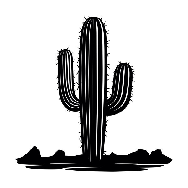 Cactus SVG - Cacti Desert Flora Succulent Prickly Plants Silhouette Clipart Cut File, Instant Download, Commercial Use, svg jpg png eps pdf