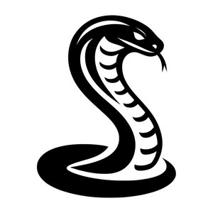 Cobra Snake SVG - Reptile Animal King Cobra afdrukbare Clip Art Cut-bestand, Instant Download, commercieel gebruik, svg png jpg eps pdf