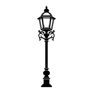 Słup lampy SVG - Vintage Victorian Street Lamp Park Light Wydrukuj Clip Art Wytnij plik, Natychmiastowe pobranie, Wykorzystanie komercyjne, svg jpg png eps pdf