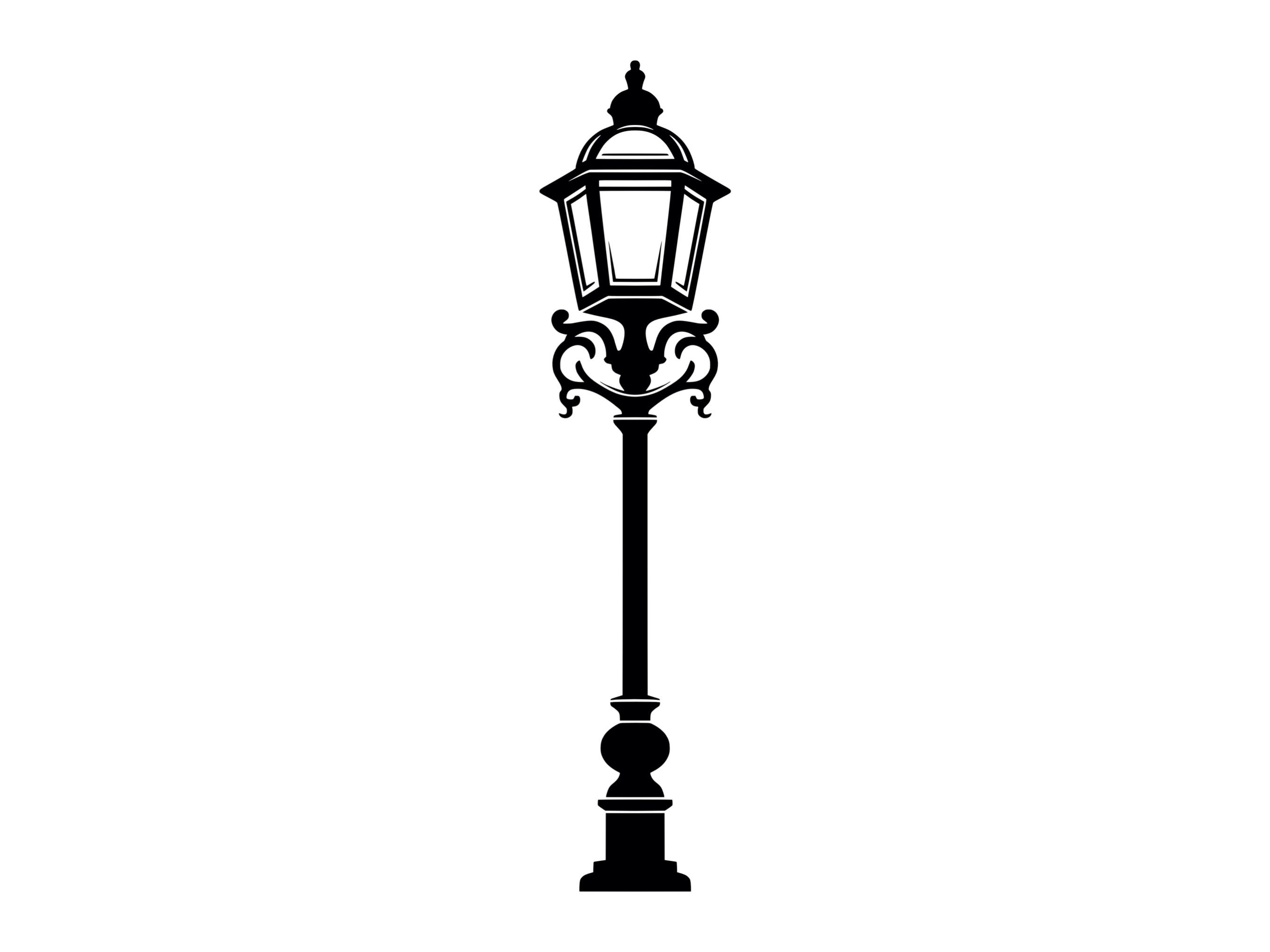 Lamp Post SVG Vintage Victorian Street Lamp Park Light - Etsy