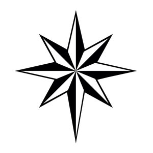 8 ポイント スター SVG - クリスマス ツリー スター イエス誕生スター 印刷可能なクリップ アート カット ファイル、即時ダウンロード、商用利用、png jpg eps pdf