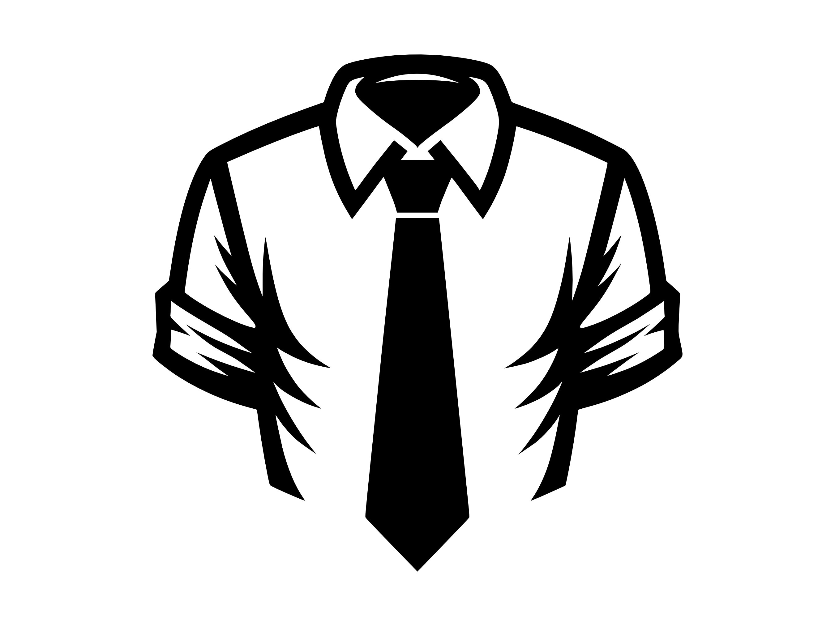 dress shirt and tie drawing Free Vectors