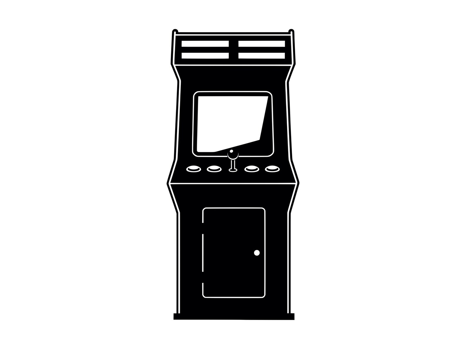 Arcade Machine SVG - Arcade Game Retro Video Gaming Printable Clip Art ...
