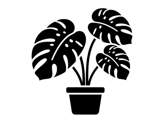 Monstera Plant SVG - Tropical House Plant Silhouette Clip Art Cut File,  Instant Download, Commercial Use, Svg Png Jpg Eps Pdf - Etsy