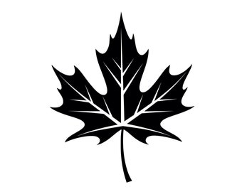 Autumn Leaf SVG - Fall Leaves Seasonal Nature Plants Maple Leaf Silhouette Clip Art Cut File, Instant Download, Commercial Use