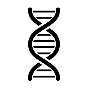 DNA Strand SVG - Double Helix DNA Structure Silhouette Clipart Cut File, Instant Download, Commercial Use, svg jpg png eps pdf