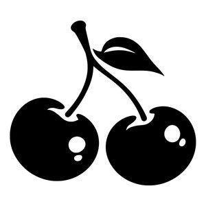 Kersen SVG - kersenfruit eten silhouet Clip Art gesneden bestand, Instant Download, commercieel gebruik, svg png jpg eps pdf