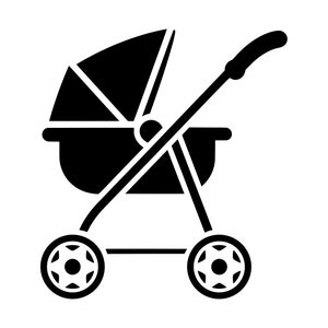 ベビーカー SVG - 乳母車 ベビーカー 子育て ベビーシャワー 印刷可能なクリップアート カットファイル、即時ダウンロード、商用利用、png jpg eps pdf