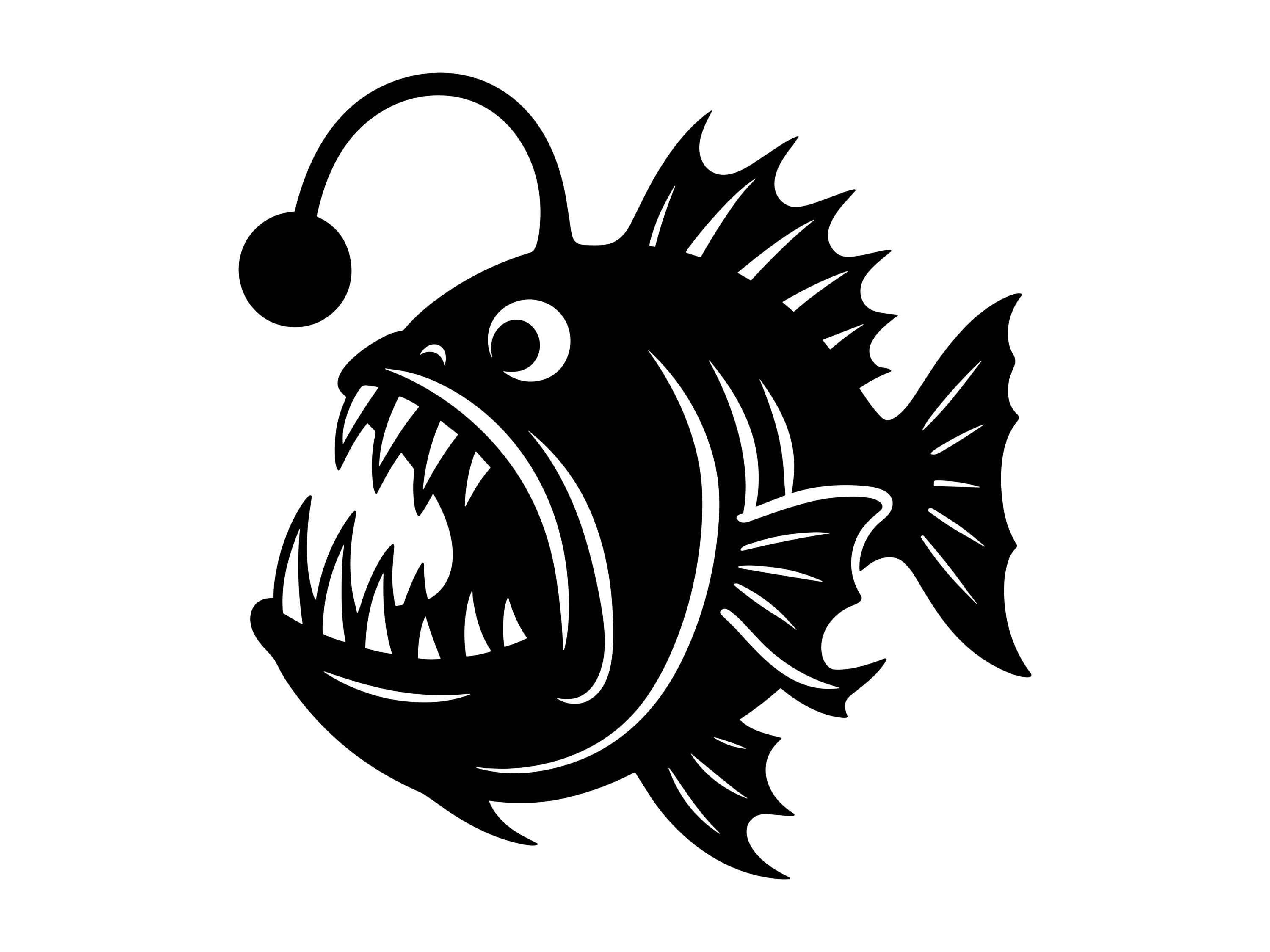 Scary fish - Etsy België, image size:3000x2249