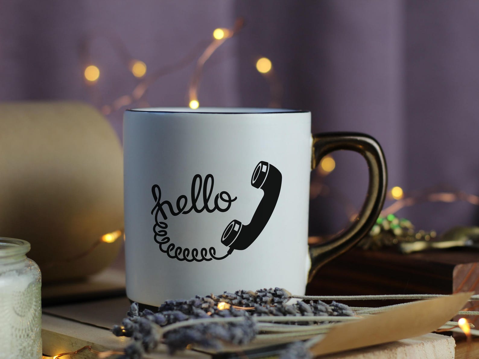 Hello Telephone SVG Retro Handset Vintage Phone Communication Call 