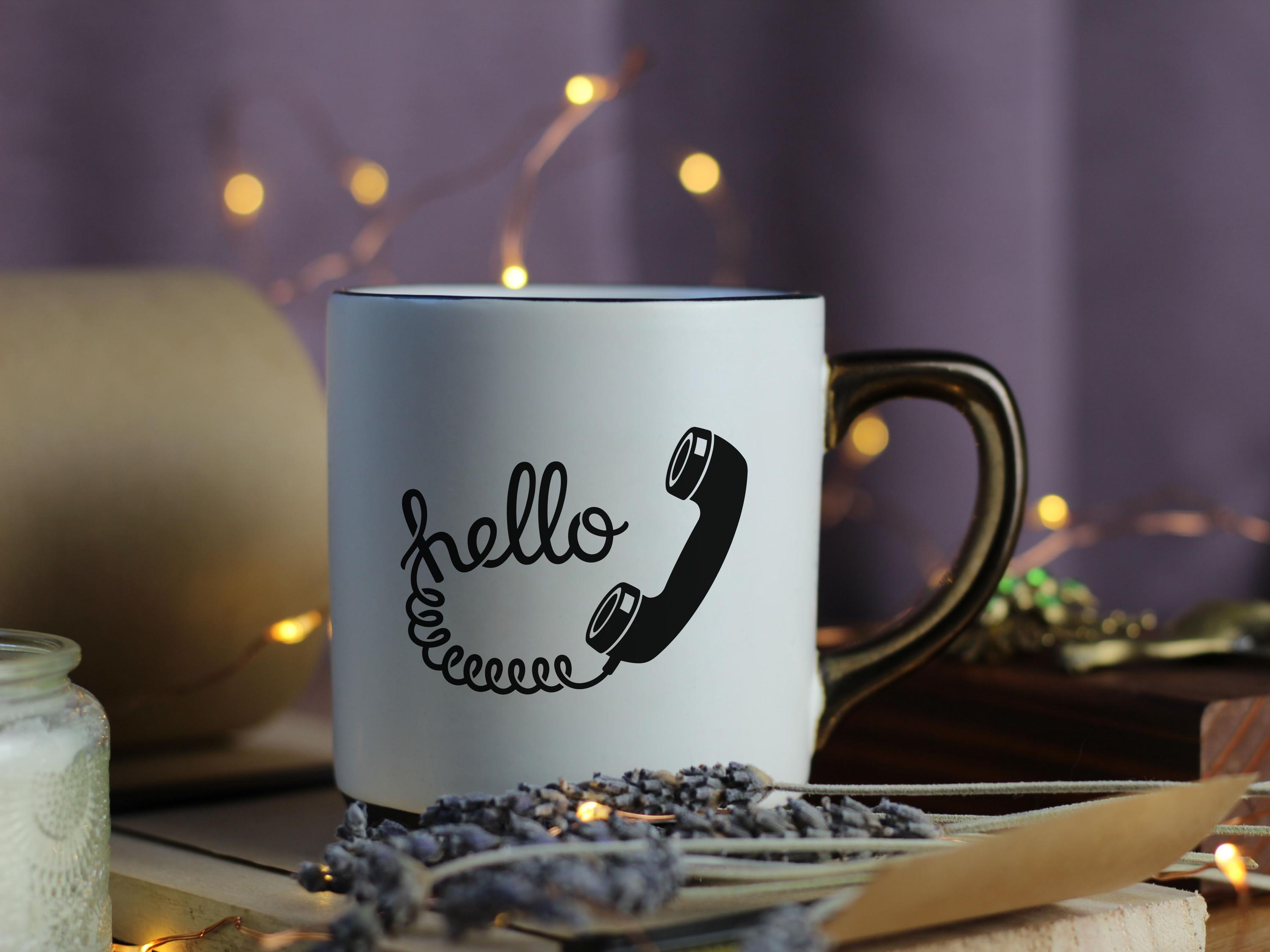 Hello Telephone SVG - Retro Handset Vintage Phone Communication Call ...