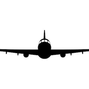 Avião SVG, silhueta de avião voando, clipart de avião, arquivo de corte de avião, avião preto PNG, contorno de jato, vetor de jato de passageiros