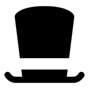 Sombrero de copa SVG, silueta de sombrero de mago, clipart de sombrero de copa, archivo de corte de sombrero de mago, sombrero de copa PNG, vector de sombrero de mago, calcomanía de sombrero de copa