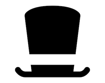 Haut de forme SVG, silhouette de chapeau de magicien, clipart haut de forme, fichier coupe chapeau de magicien, haut de forme PNG, vecteur de chapeau de magicien, sticker haut de forme
