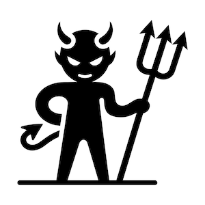 Duivel SVG - Demon Satan Hooivork Hell Evil Monster afdrukbare Clip Art Cut-bestand, Instant Download, Commercieel gebruik, svg png jpg eps pdf