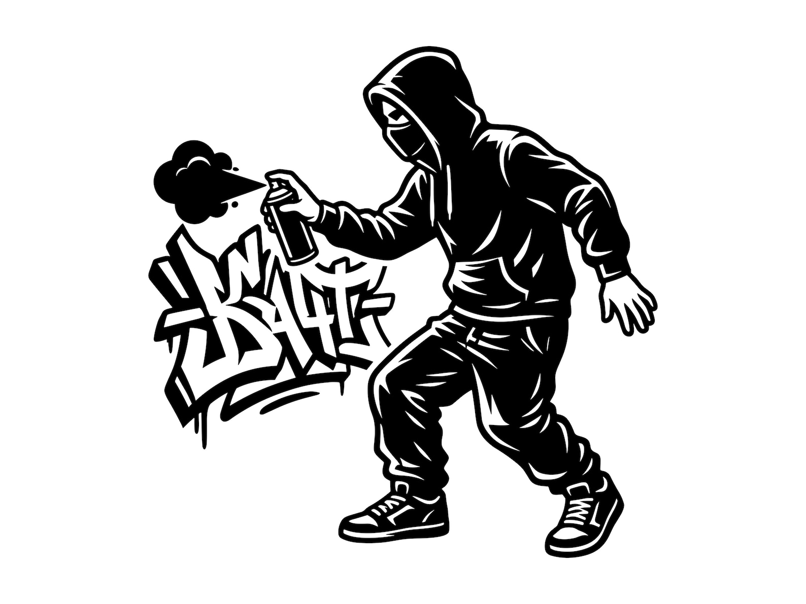 Graffiti Artist SVG - Urban Street Culture Hip Hop Paint Can Skater ...