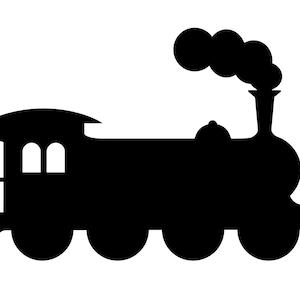 Steam Train SVG - Lokomotive druckbare Silhouette Clipart geschnitten Datei, sofortiger Download, kommerzielle Nutzung, svg jpg png eps pdf