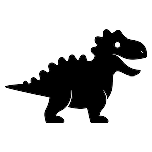 Dinossauro de brinquedo SVG - Clip Art de dinossauro T-Rex fofo e amigável para berçário infantil, download instantâneo, uso comercial